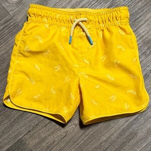 Cat & Jack Bright Yellow Banana Print Kids Shorts